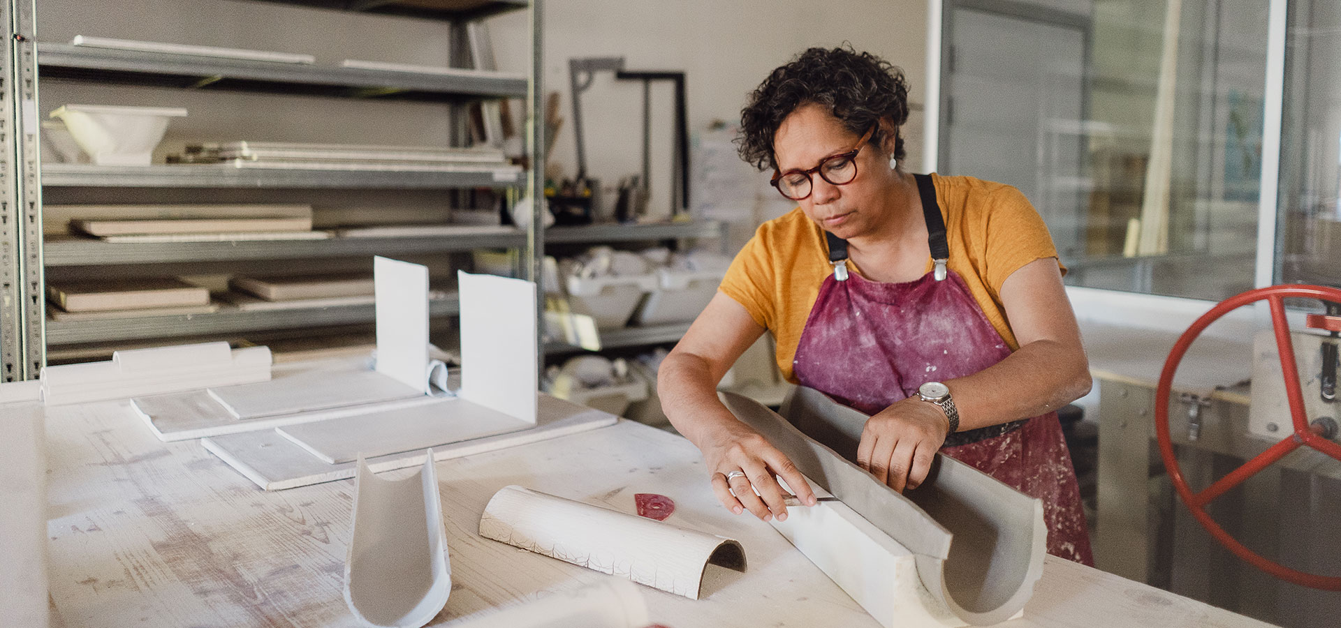 L'équipe de l'atelier Raku de Fabienne L'Hostis